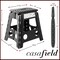 Casafield 16" Folding Step Stool with Handle, Black - Portable Collapsible Small Plastic Foot Stool for Adults - Use in the Kitchen, Bathroom and Bedroom